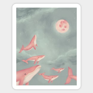 Whales in The Clouds Sticker